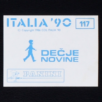 Argentina Mannschaft Sticker No. 117 Panini - Italia 90 - Decje Novine