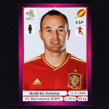 Iniesta Panini Sticker No. 299 - Euro 2012