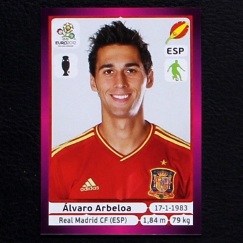 Arbeloa Panini Sticker No. 292 - Euro 2012