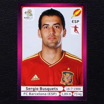 Busquets Panini Sticker No. 295 - Euro 2012