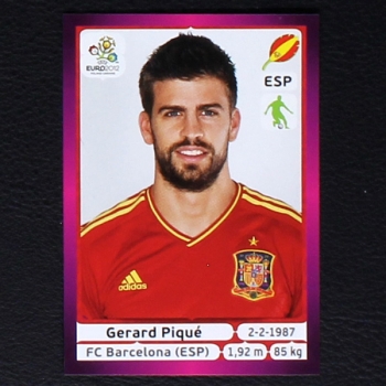 Pique Panini Sticker No. 290 - Euro 2012