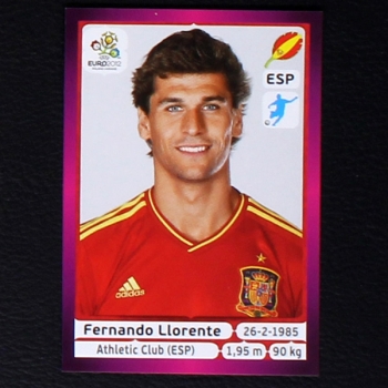 Llorente Panini Sticker No. 306 - Euro 2012