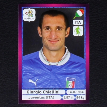 Chiellini Panini Sticker No. 318 - Euro 2012