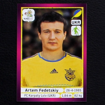 Fedetskiy Panini Sticker No. 408 - Euro 2012