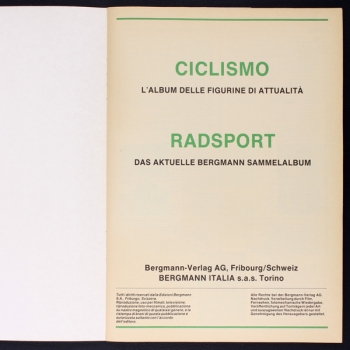 Ciclismo - Radsport Bergmann Sticker Album komplett