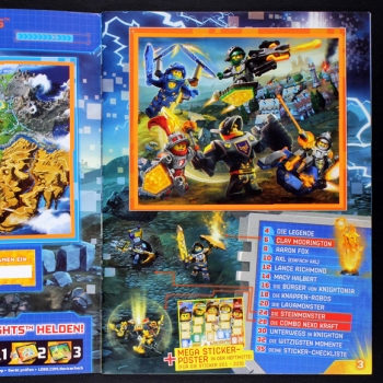 Nexo Knights LEGO Blue Ocean Sticker Album komplett