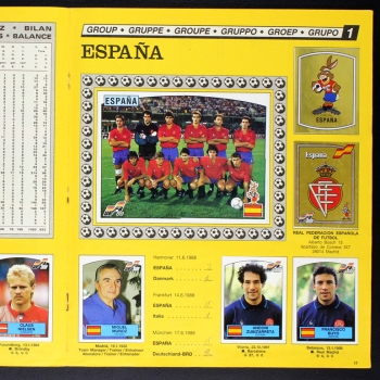 Euro 88 Panini sticker album complete