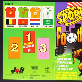 USA 94 Sport Football Joli Sticker Folder - Kaugummi Bilder