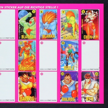 Street Fighter 2 Kuroczik Sticker Folder - Kaugummi Bilder