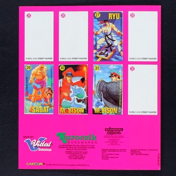 Street Fighter 2 Kuroczik Sticker Folder - Kaugummi Bilder