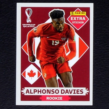Alphonso Davies Panini Extra Sticker Rot - Qatar 2022