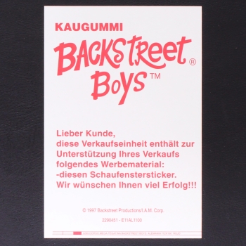 Backstreet Boys Kuroczik Bubble Gum - Schaufenstersticker