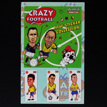 USA 94 Crazy Football Dunkin Sticker Folder - Kaugummi Bilder