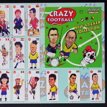 USA 94 Crazy Football Dunkin Sticker Folder - Kaugummi Bilder