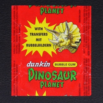 Dinosaur Planet dunkin Bubble Gum - Wrapper
