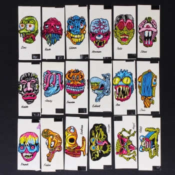 Monster Grusel Sticker Bazoooka chewing gum pictures - Bubble Gum