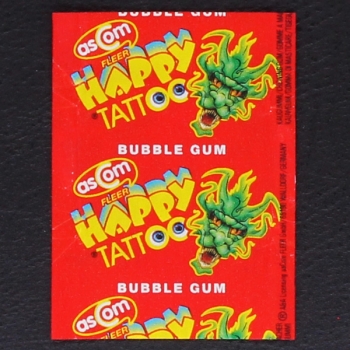 Happy Tatoos Fleer asCom Bubble Gum - Wrapper