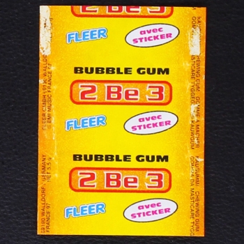 2 be 3 Fleer Bubble Gum - Wrapper