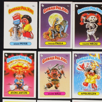 Garbage Pail Kids Topps Kaugummi 12 Bilder + Wrapper - Bubble Gum