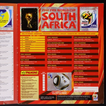 South Africa 2010 Panini sticker album complete - Swiss Edition