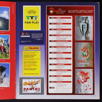 Euro 2008 Panini sticker album complete - Swiss Edition