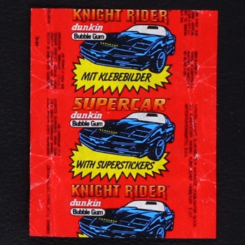 Knight Rider dunkin Bubble Gum - Wrapper