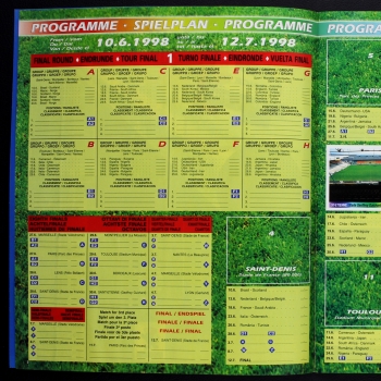 France 98 Panini Sticker Album teilgefüllt