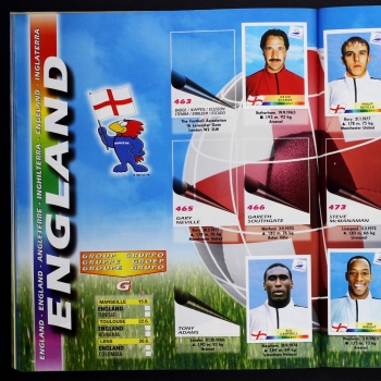 France 98 Panini Sticker Album teilgefüllt