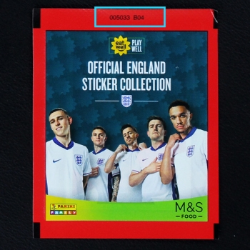 Official England Sticker Collection 2024 Panini Tüte