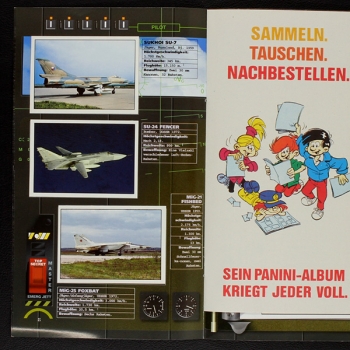 Militärflugzeuge Panini sticker album complete