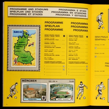 Euro 88 Panini Sticker Album komplett - Top