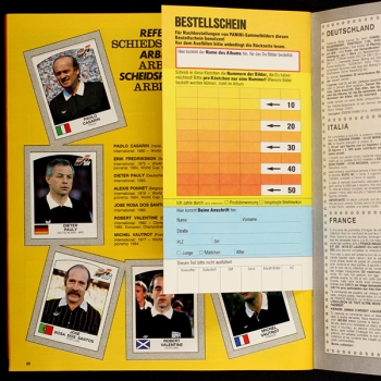 Euro 88 Panini sticker album complete - Top