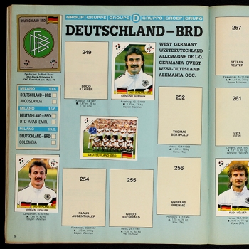 Italia 90 Panini Sticker Album teilgefüllt