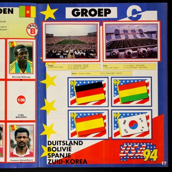 USA 94 Euroflash Broca Sticker Album teilgefüllt -120