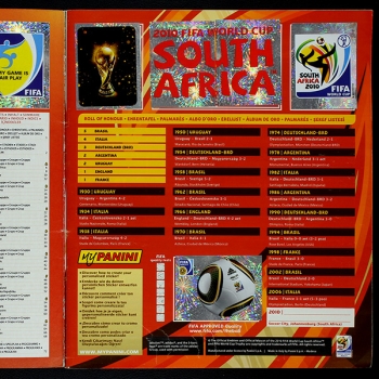 South Africa 2010 Panini sticker album complete with update