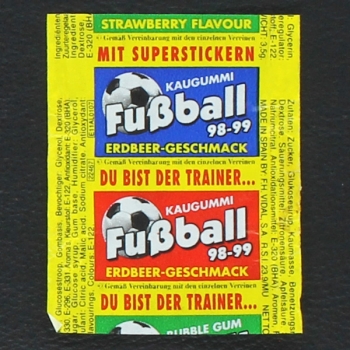 Fußball 98 Vidal Bubble Gum - Wrapper