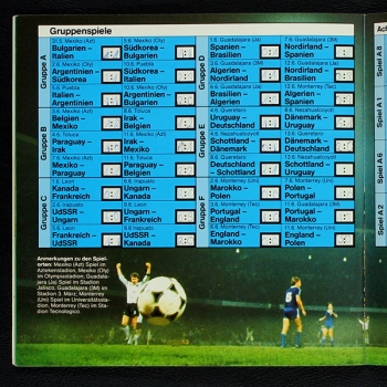 Mexico 86 Ferrero Sticker Album komplett