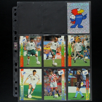 France 98 Panini Trading Cards - Zidane Maldini Hagi