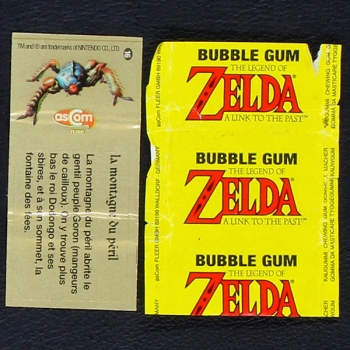 Zelda asCom Fleer Bubble Gum - Wrapper + Bild