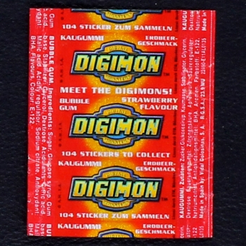 Digimon 2 Vidal Bubble Gum - Wrapper