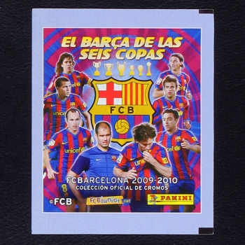 El Barca de las seis Copas 2009 Panini sticker bag