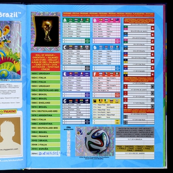 Brasil 2014 Panini Album komplett - Hardcover Version