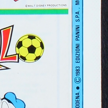 Goal 1983 Panini sticker bag - Donald Duck Version