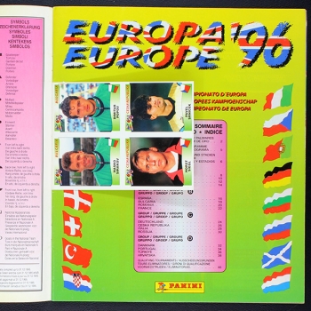 Euro 96 Panini Sticker Leeralbum - B