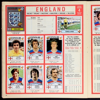 Espana 82 Panini Sticker Album komplett