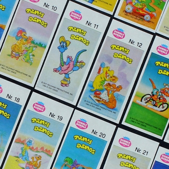 Tiny Dinos Fleer Kaugummi Bilder komplett - Bubble Gum