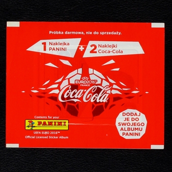 Euro 2016 Panini Sticker Tüte - polnische Coca Cola Version