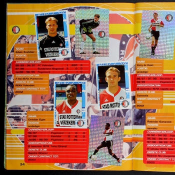 Feyenoord 2000 Panini sticker album complete