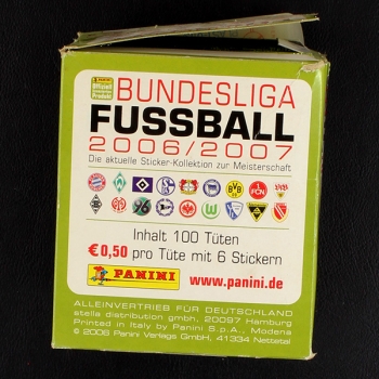 Fußball 2006 Panini Box mit 100 Sticker Tüten - o.F.