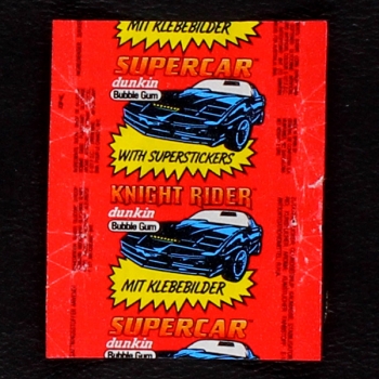 Knight Rider dunkin Bubble Gum - Wrapper